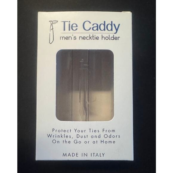 NEW Men's Necktie Tie Caddy Holder Acrylic Storage Case for Travel No Wrinkles! - Picture 1 of 4